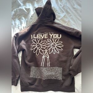 brown lonely ghost hoodie